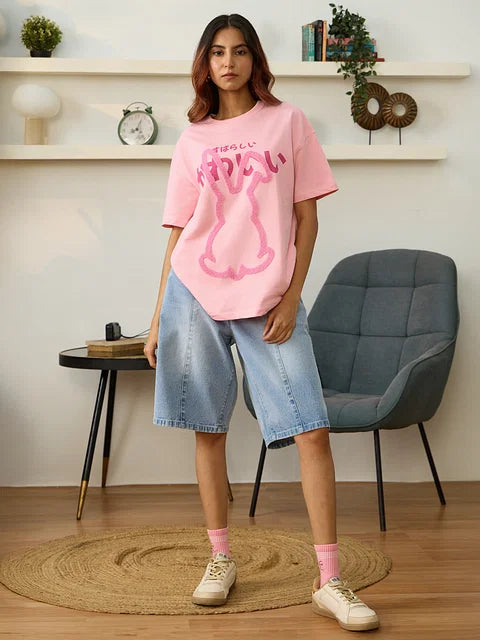 Bunny Women Oversized T-Shirts