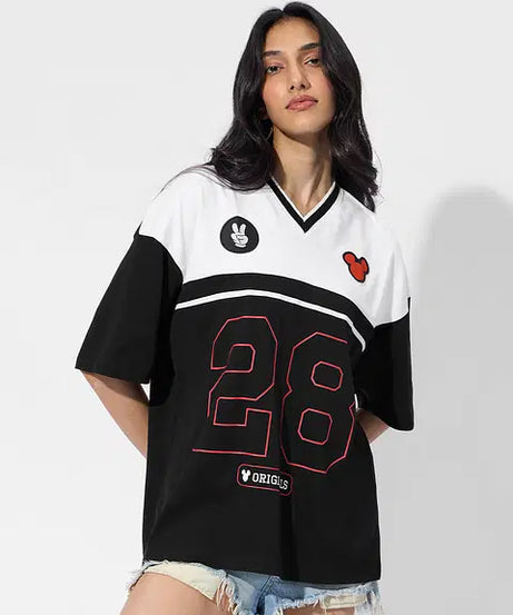Mickey Mouse Sports Edition Women Oversized T-Shirts