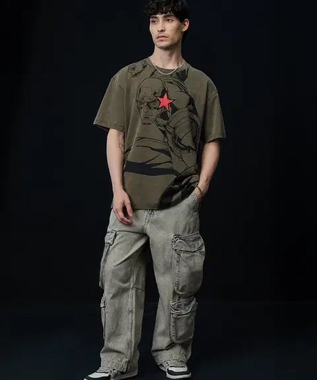 Captain America Steve Rogers Oversized T-Shirts