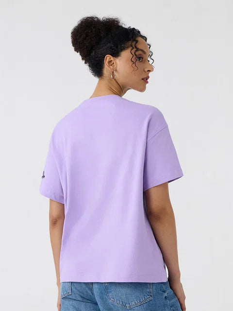 Ted The Stoner Lilac Women Oversized T-Shirts
