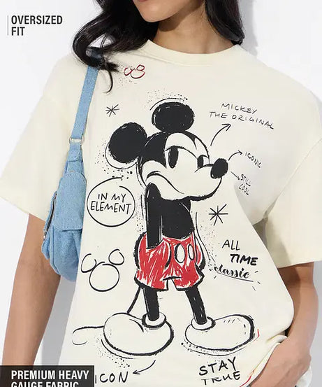 Mickey Mouse Main Character Women Oversized T-Shirts