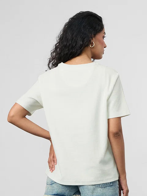 Textured T-shirt Chill Frog Women Relaxed Fit