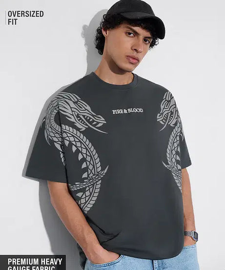 House Of The DragoN Fire & Blood Oversized T-Shirts