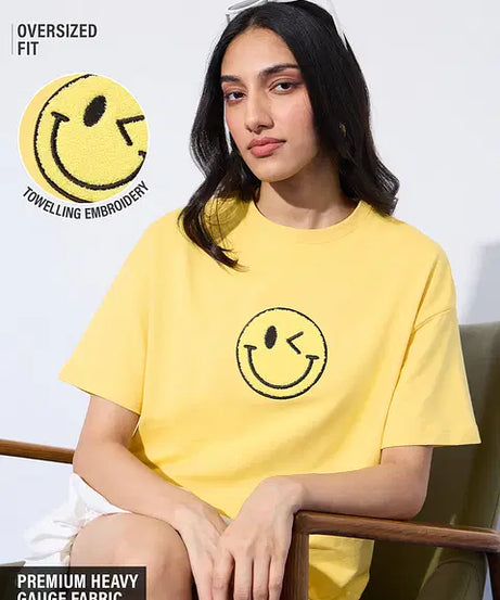 S.W.SMILEY Sunshine Women Oversized T-Shirts