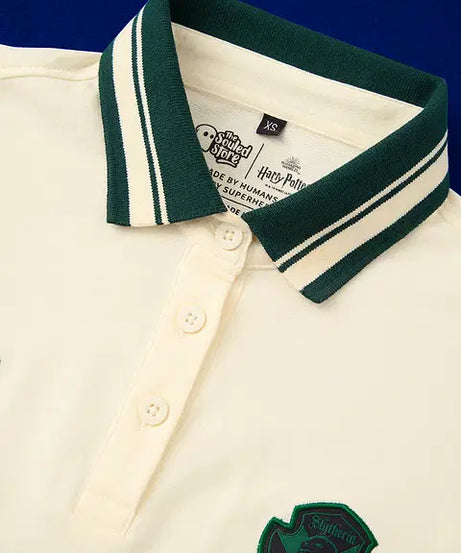 Harry Potter Slytherin Prefect Women Cropped Rugby Polos