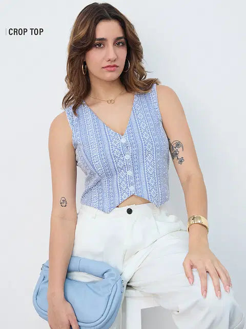 Aztec Women Cropped Tops