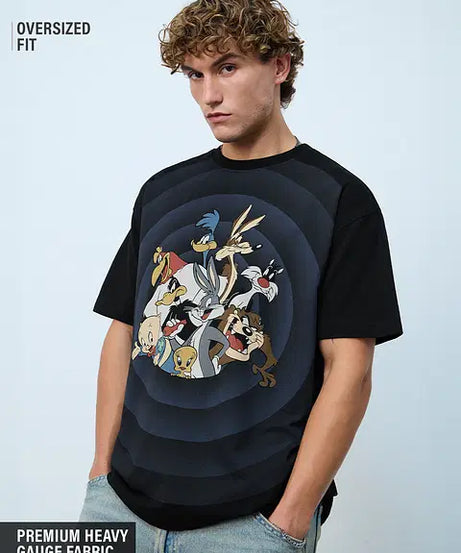 Looney Tunes Going In Circles Oversized T-Shirts
