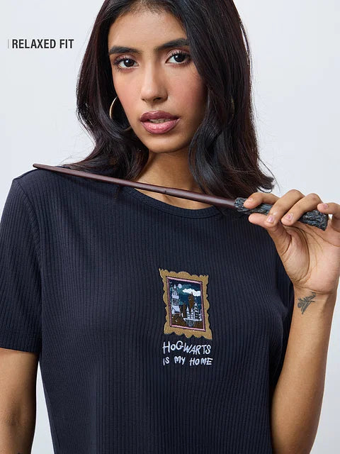 Harry Potter Hogwarts Home Women Relaxed Fit T-Shirts