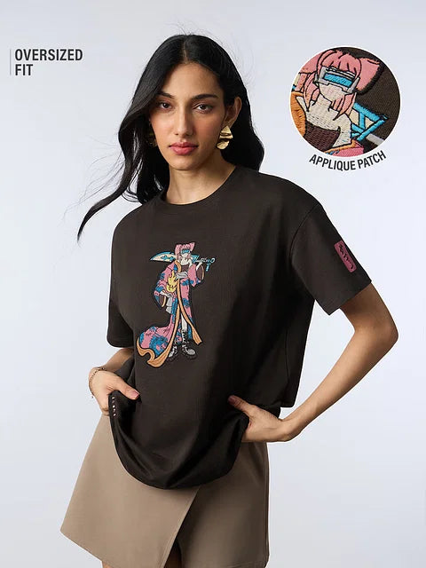 Oversized T-Shirt Ukiyo-E Geisha Women