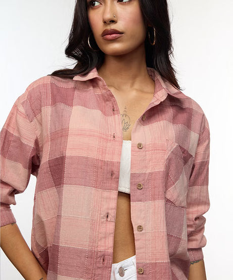 Plaid Allure Women Boyfriend Shirts