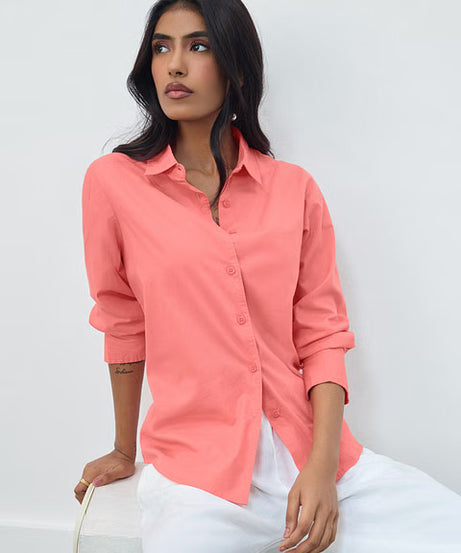 Back Tie-Up Coral Women Shirts