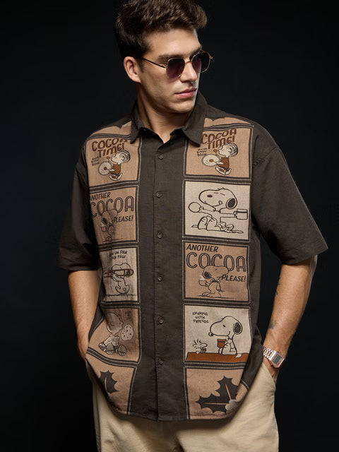 Peanuts Retro Cotton Linen Shirts