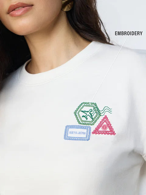 Crop T-Shirt Travelogue Women Oversized Cropped T-Shirts