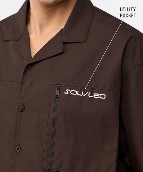 Dark Brown Oversized Shirts