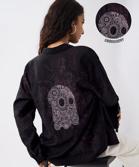 Vintage Violet Women Boyfriend Shirts