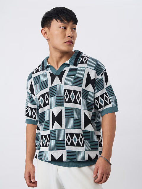 Jacquard Kaleido Oversized Polos