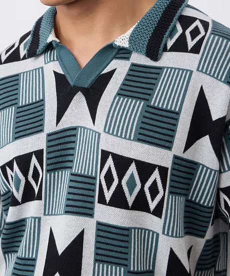 Jacquard Kaleido Oversized Polos