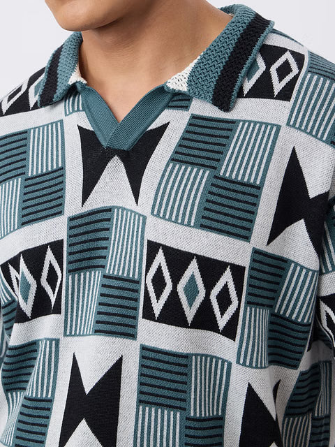 Jacquard Kaleido Oversized Polos