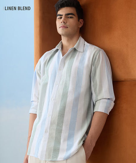 Stripes Seaside Cotton Linen Shirts