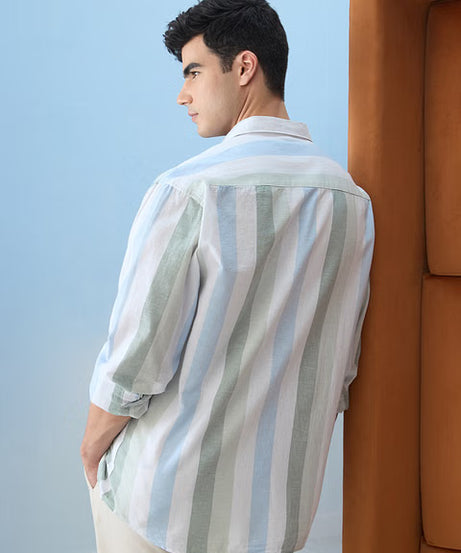 Stripes Seaside Cotton Linen Shirts
