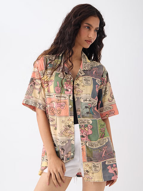 Pink Panther Comics Women Holiday Shirts