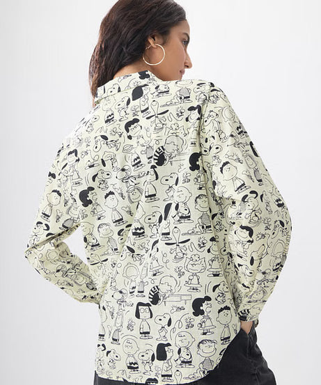 Peanuts Characters Women Boyfriend Shirts