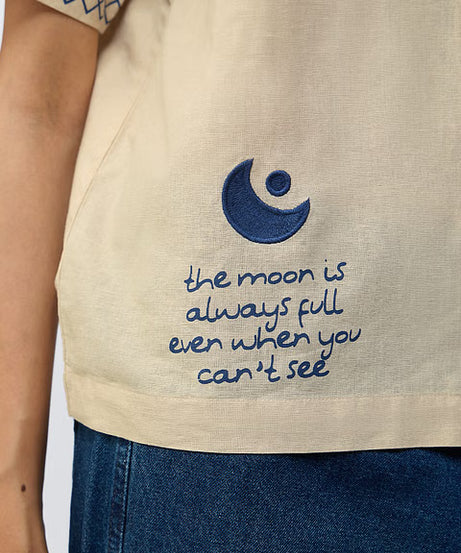 Cotton Linen Believe Women Boyfriend Shirts