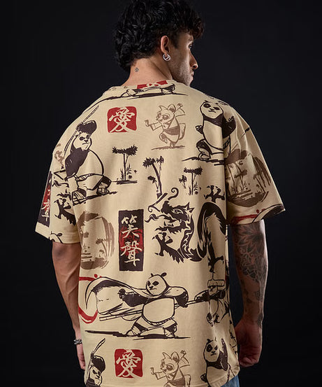 Kung Fu Panda  Sketchy Panda Oversized T-Shirts