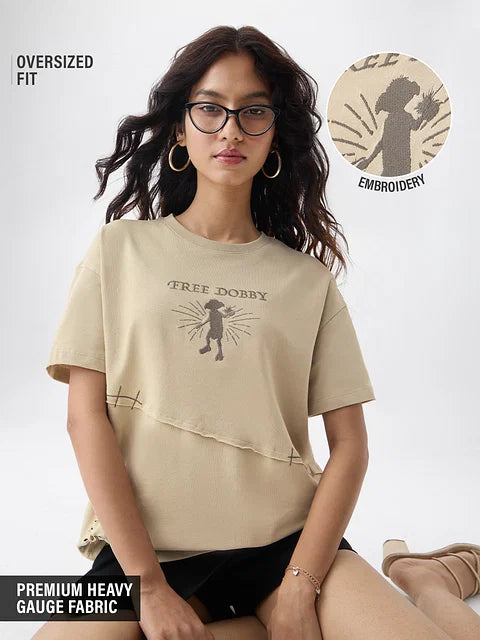 Harry Potter Free Dobby Women Oversized T-Shirts