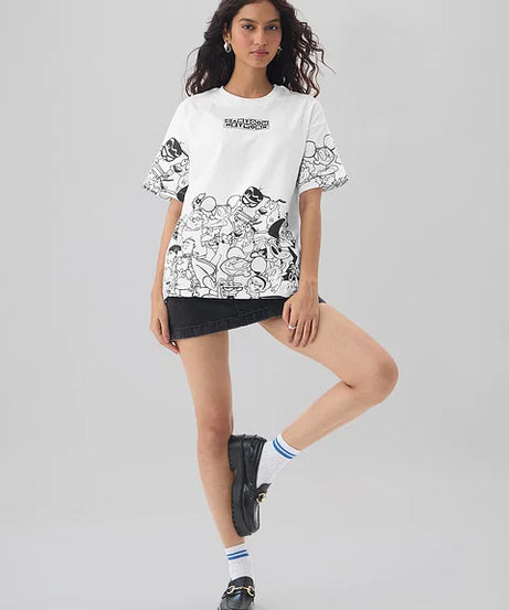 Cartoon Network 90's Fave Women Oversized T-Shirts