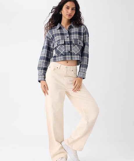 Plaid Indigrid Women Shackets