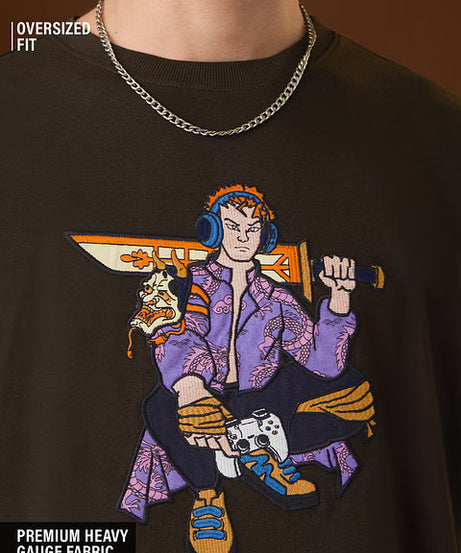 Ukiyo E-Gamer Oversized T-Shirts