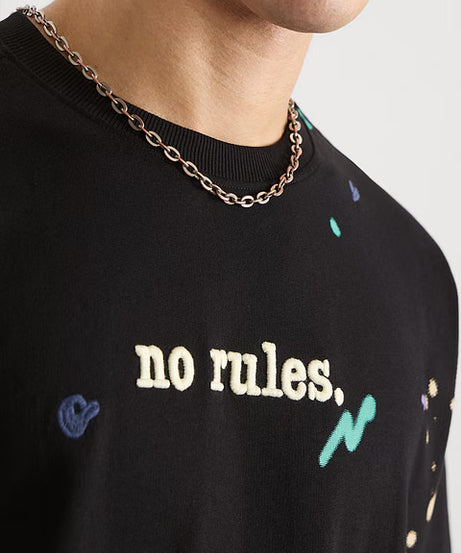 Open Knit No Rules Oversized T-Shirts