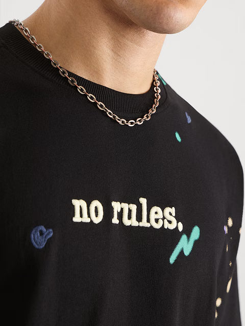 Open Knit No Rules Oversized T-Shirts