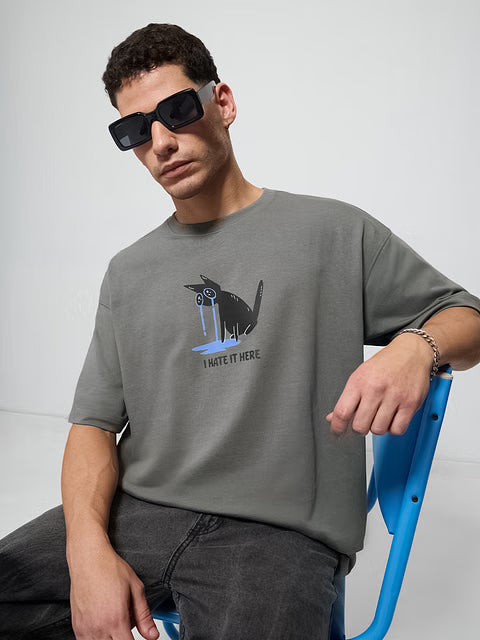 Oversized  Hate It Here Oversized T-Shirts