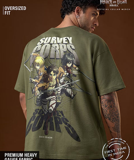 Attack On Titan Survey Corps Oversized T-Shirts