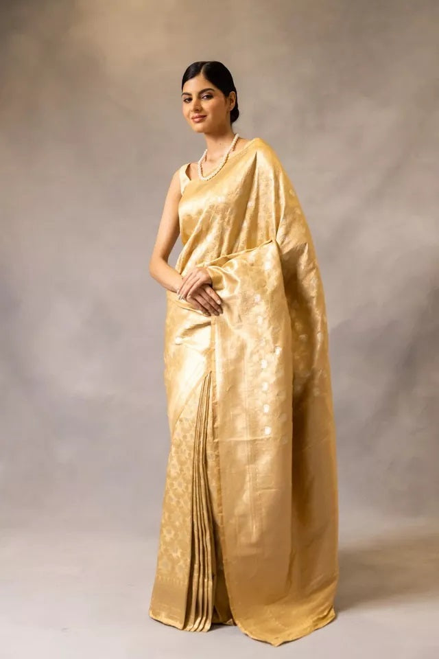 Banarasi Soft Silk Sari With Blouse