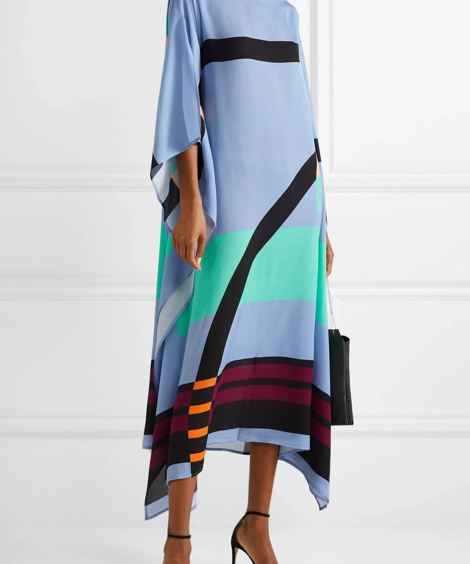 Caftan For Women, Long Slik Kaftan For Women ,Soft Slik Crepe Kaftan J5576
