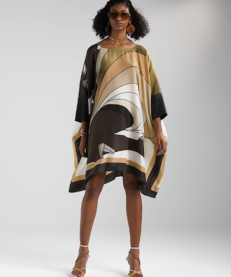 Luxury Soft Crepe Silk Kaftan, Lightweight and Breathable Caftan For Women's