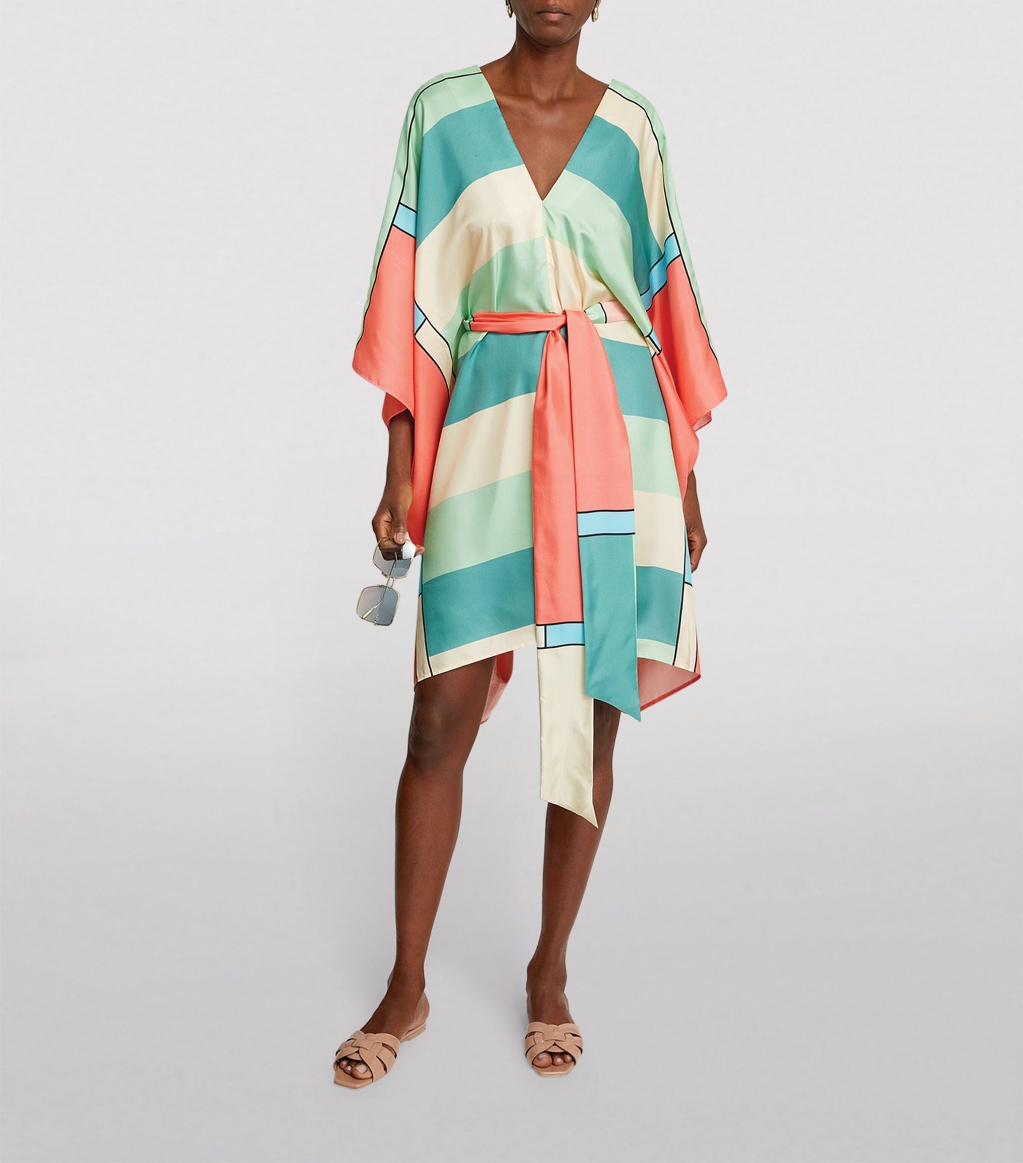 Soft Satin Silk Kaftan, Casual Wear Caftan For Women's