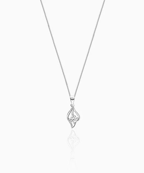 Anushka Sharma Silver Falling Dew Pendant with Box Chain