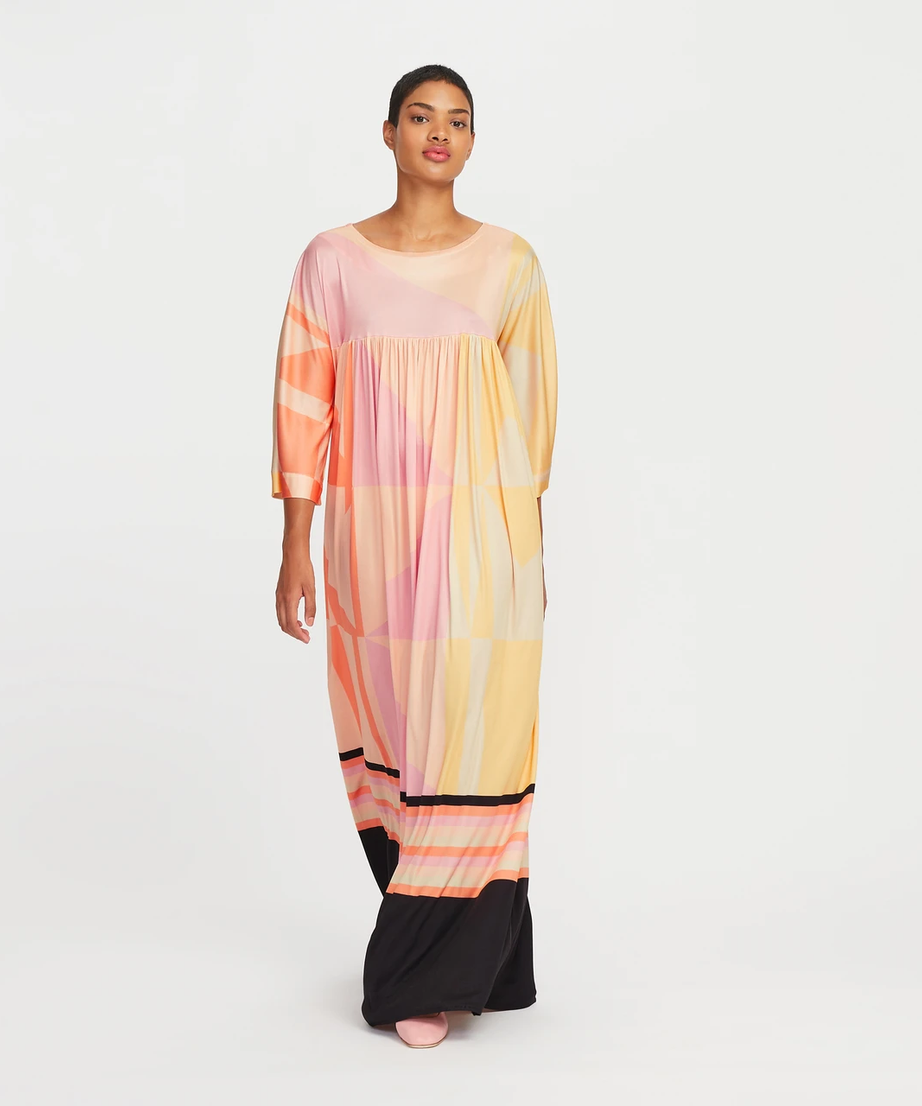 Flowy Rayon Cotton Maxi Kaftan, Lightweight and Breathable Caftan For Women's