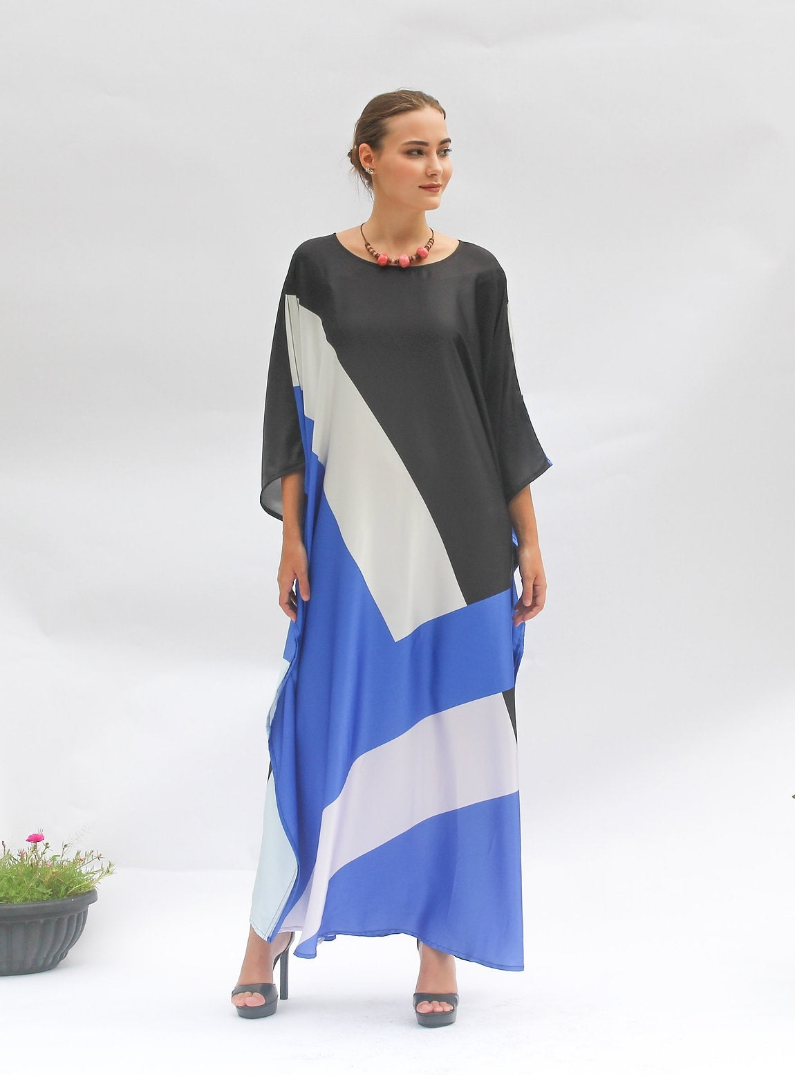 Premium Soft Satin Silk Kaftan - Flowy and Comfortable Caftan For Women's