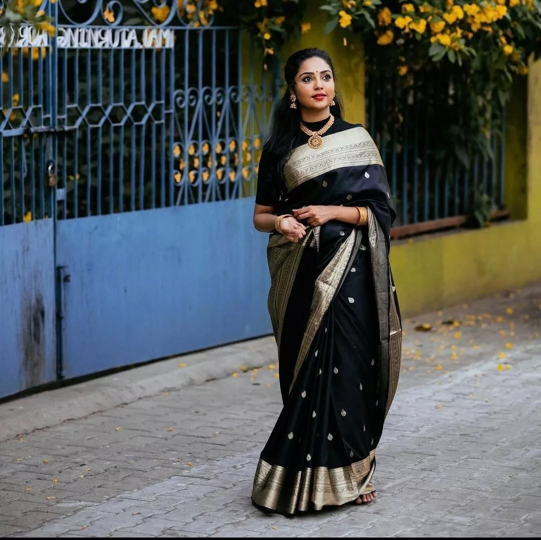 Soft Lichi Silk Saree, Women's Wedding Sari & Blouse