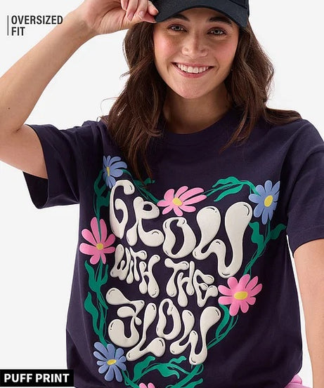 Grow With The Flow Women Oversized T-Shirt