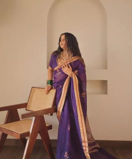 Designer Soft Lichi Silk Saree, Wedding Wear Sari & Blouse