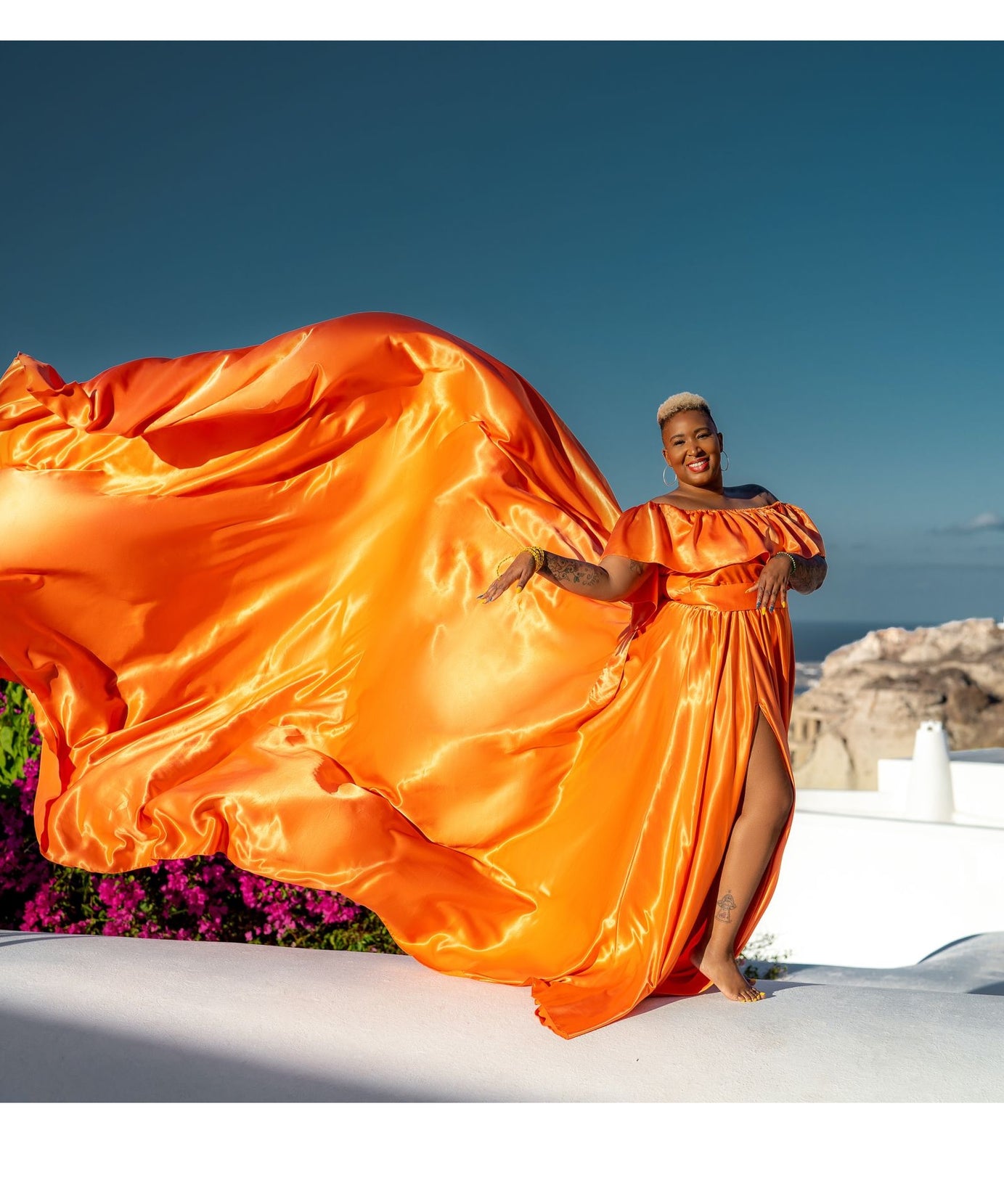 Flying Dress for Photoshoot - Long Train Dress