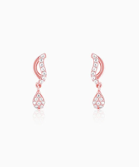 Rose Gold Wavecrest Earrings
