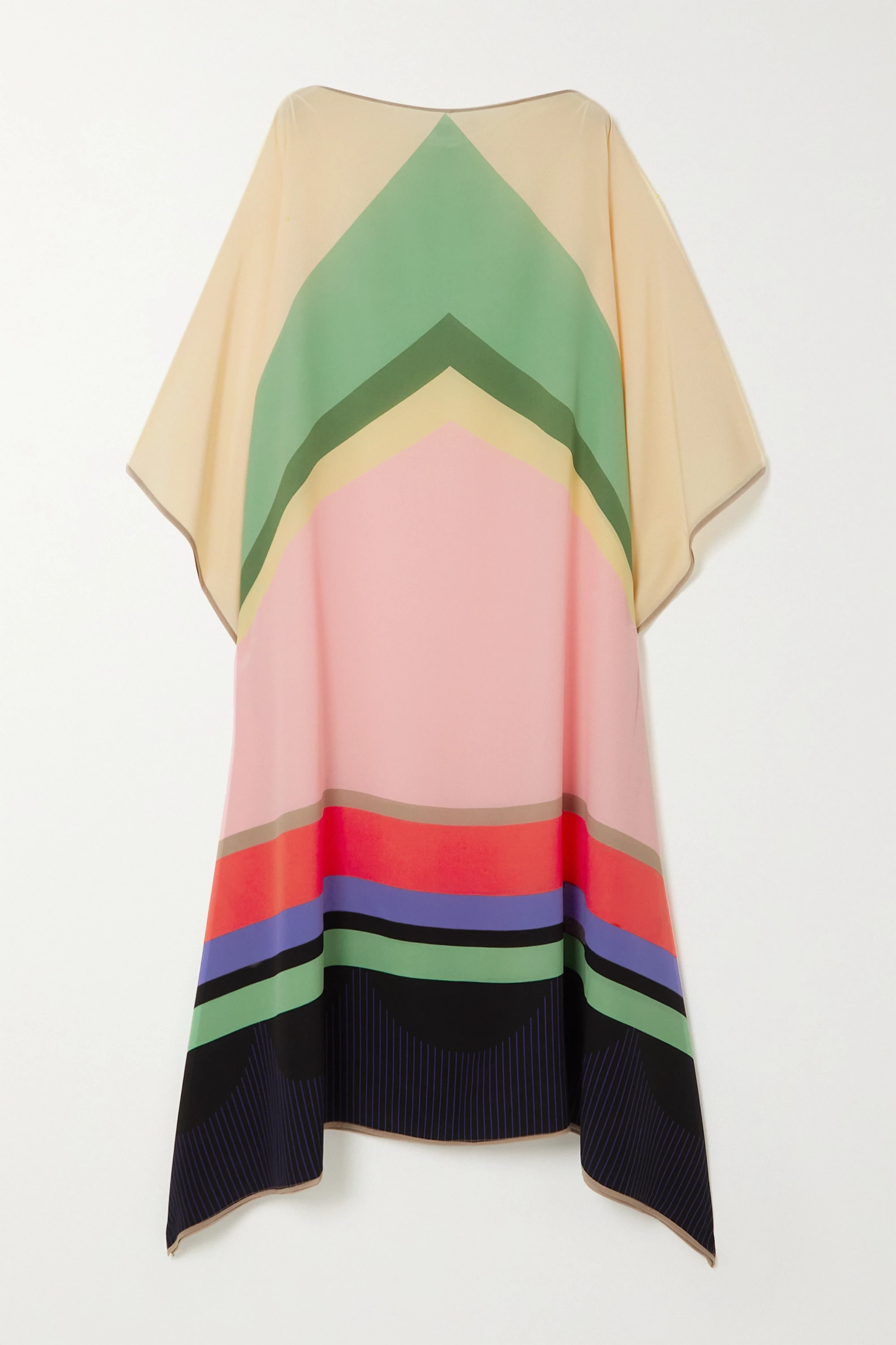 Soft Silk Crepe Kaftan, Casual Wear Caftan For Women's