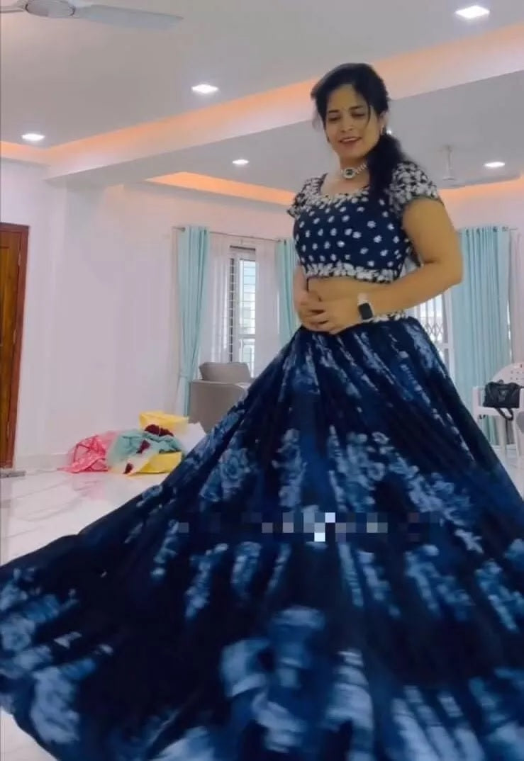 Georgette With Designer Printed Work Lehenga  Blouse Dupatta